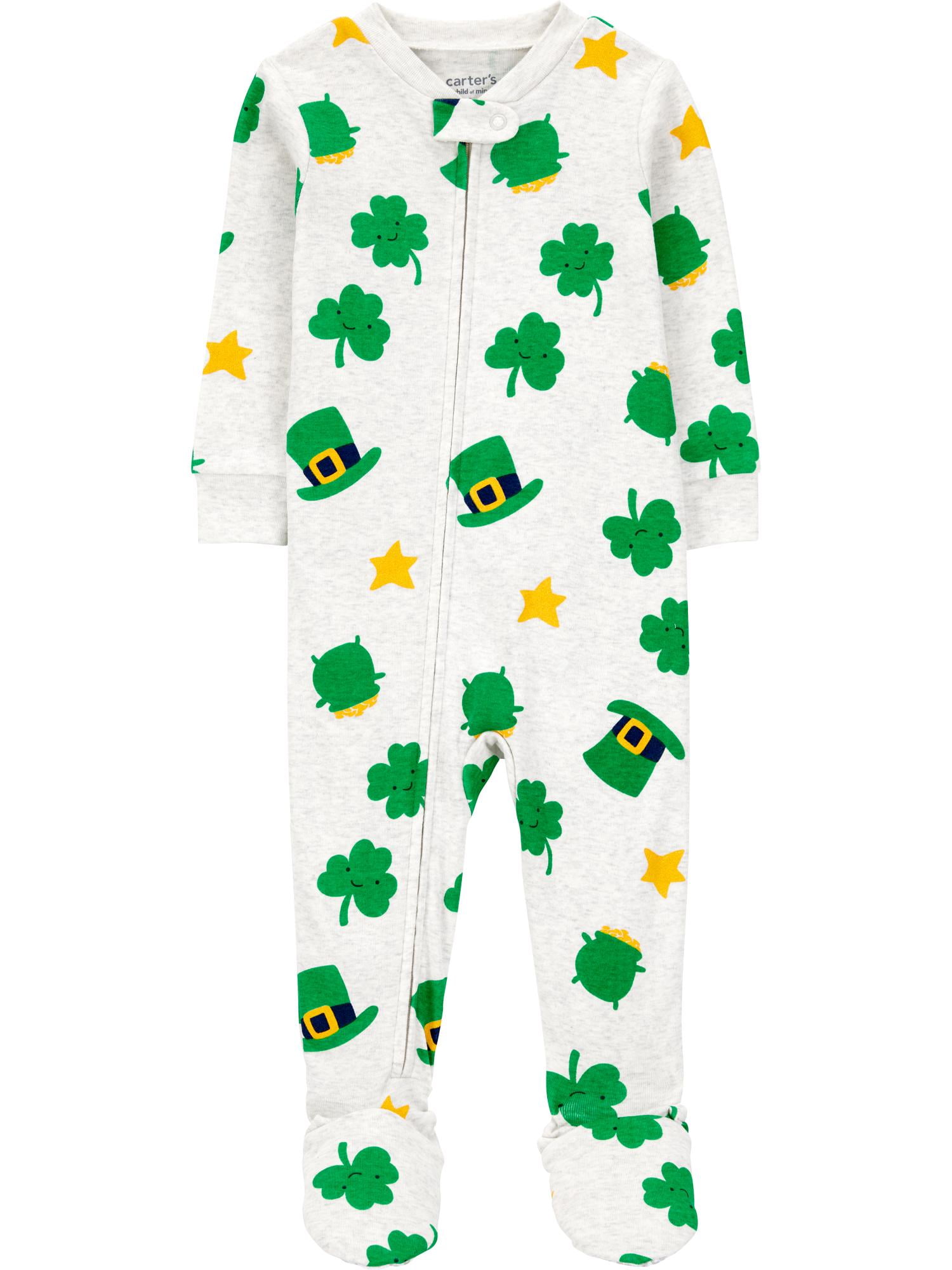 Carter's Child of Mine Baby and Toddler St. Patrick's Pajama, One-Piece, Sizes 12M-5T