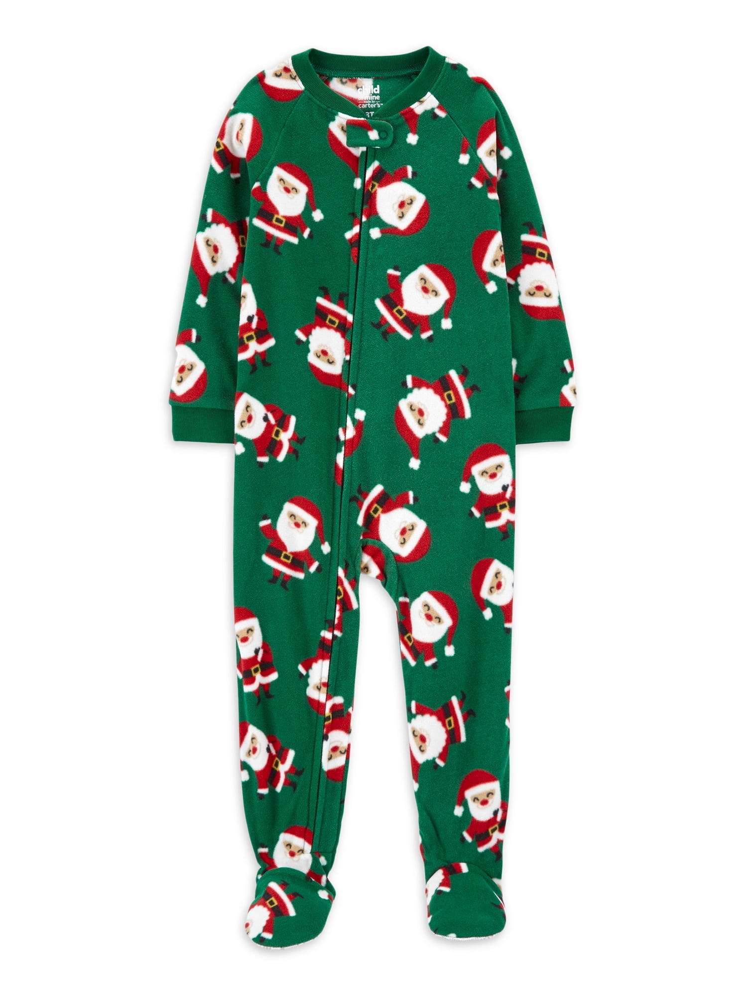 Boys Christmas Pajamas Blanket Sleeper One Piece Emoji Santa Feet Zips Size  4-5