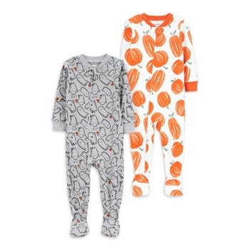 Carter's Child of Mine Baby and Toddler Unisex Halloween Footed Pajamas, 2-Pack, Sizes 12M-5T