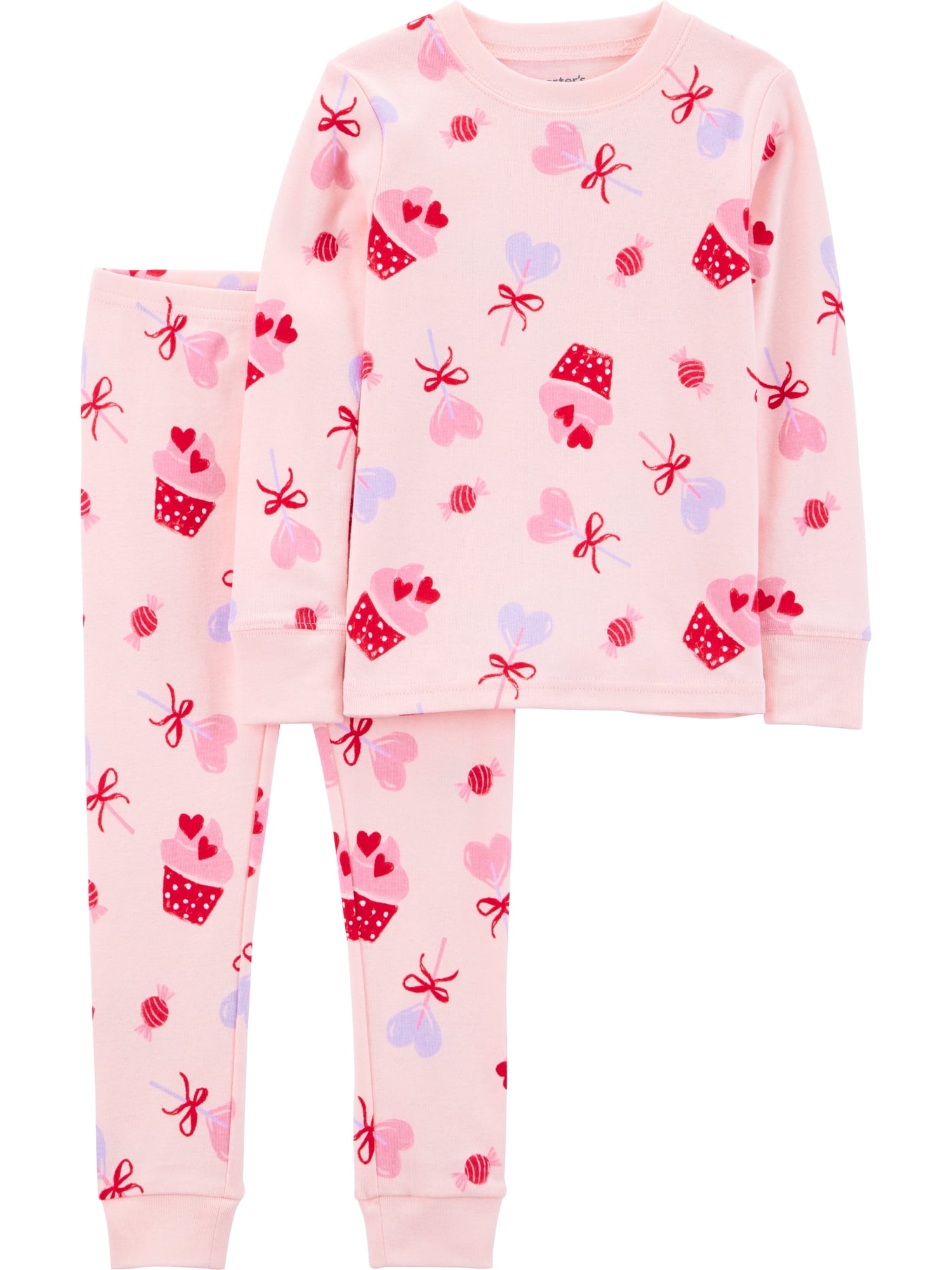 Carter's Child of Mine Baby and Toddler Valentine's Pajama, 2-Piece, Sizes 12M-5T