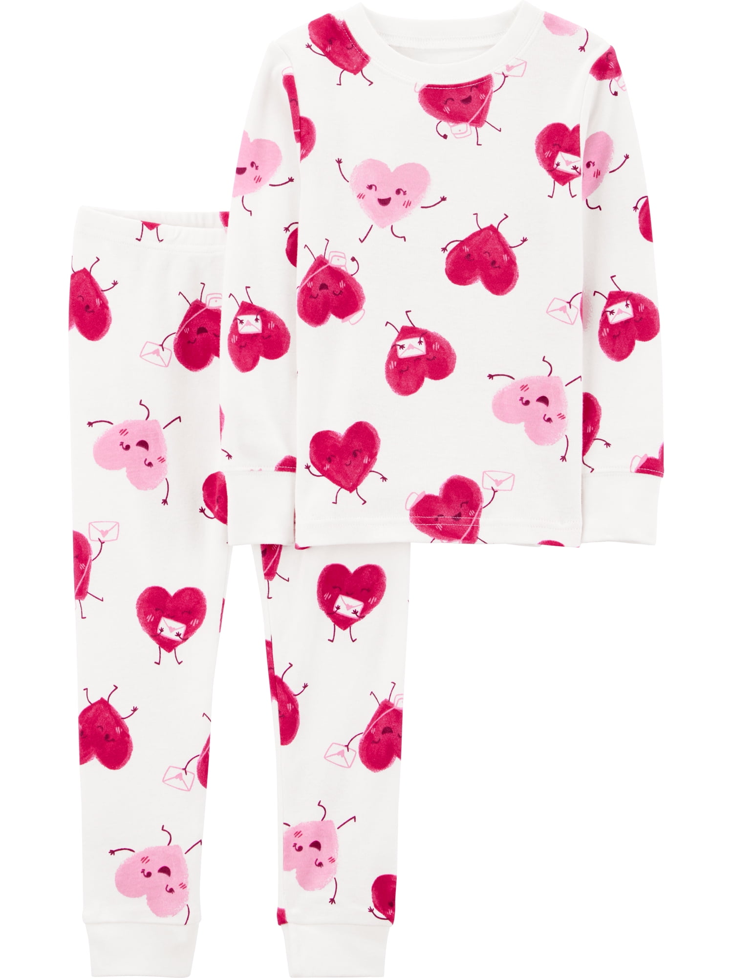 Carter's Child of Mine Baby and Toddler Valentine's Pajama, 2-Piece, Sizes 12M-5T