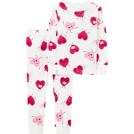 Carter's Child of Mine Baby and Toddler Valentine's Pajama, 2-Piece, Sizes 12M-5T