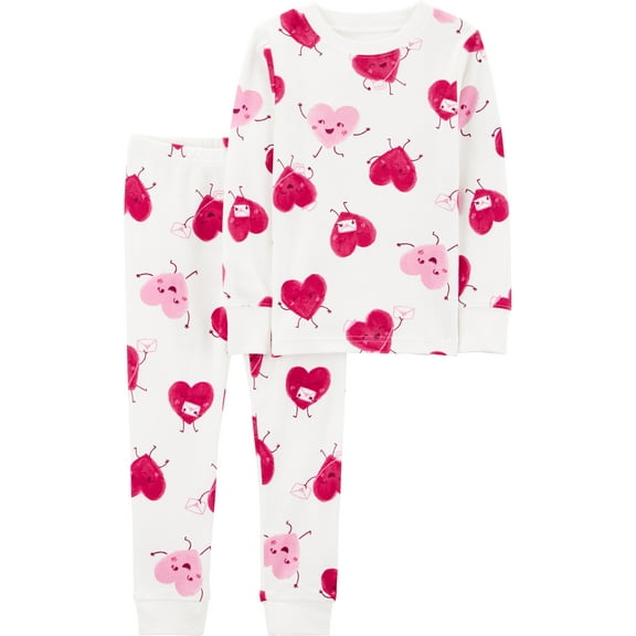 Carter's Child of Mine Baby and Toddler Valentine's Pajama, 2-Piece, Sizes 12M-5T