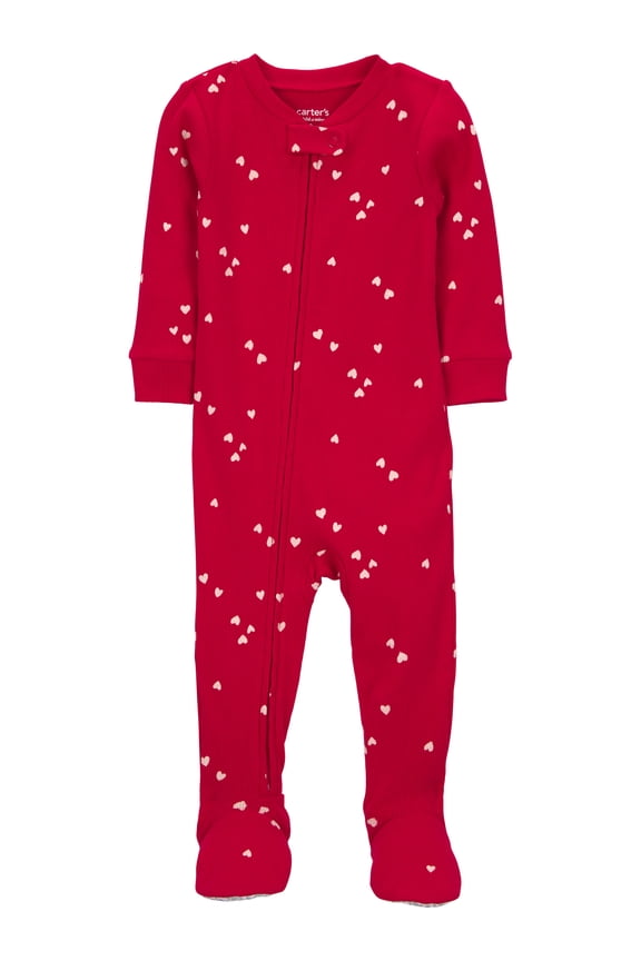 Baby and Toddler Valentine's Pajama, One-Piece, Sizes 12M-5T