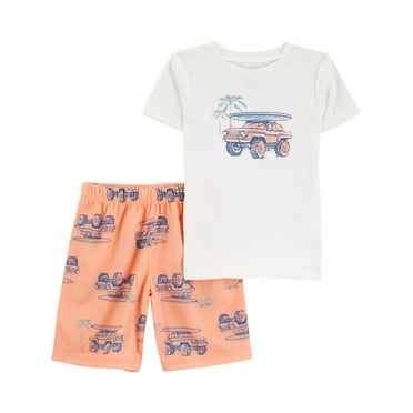 Carter's Child of Mine Boys Short Sleeve & Shorts Pajama Set, 2-Piece, Sizes 4-8