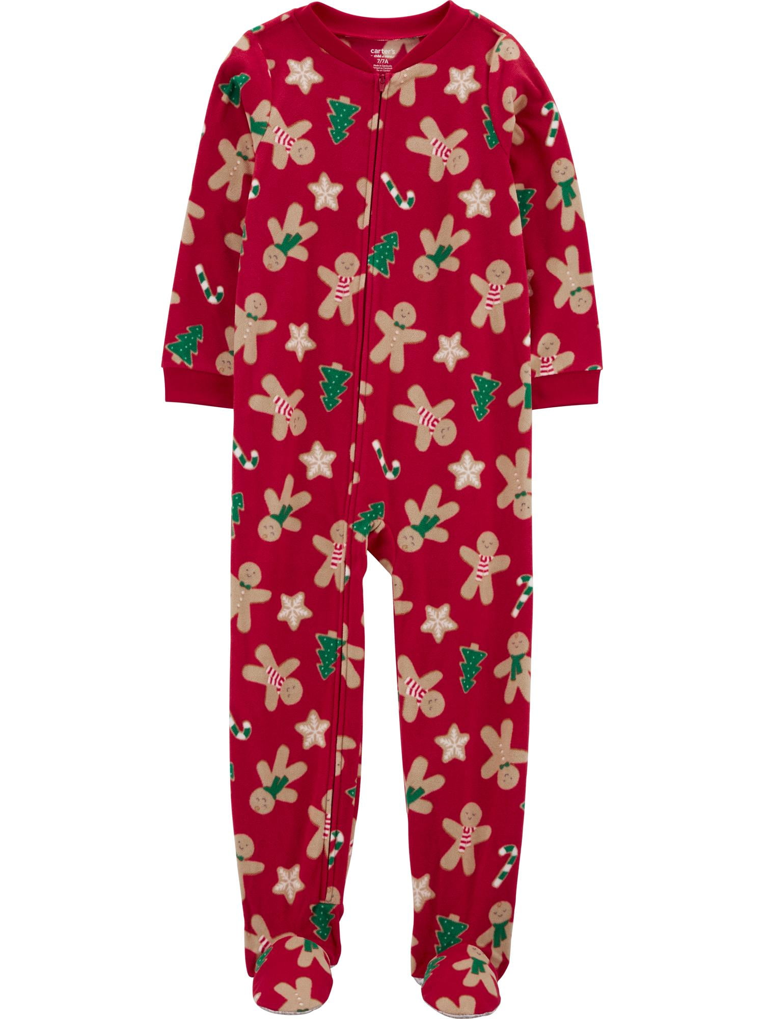 Carter's Child of Mine Boys and Girls Christmas Pajama, One-Piece, Sizes 4-8