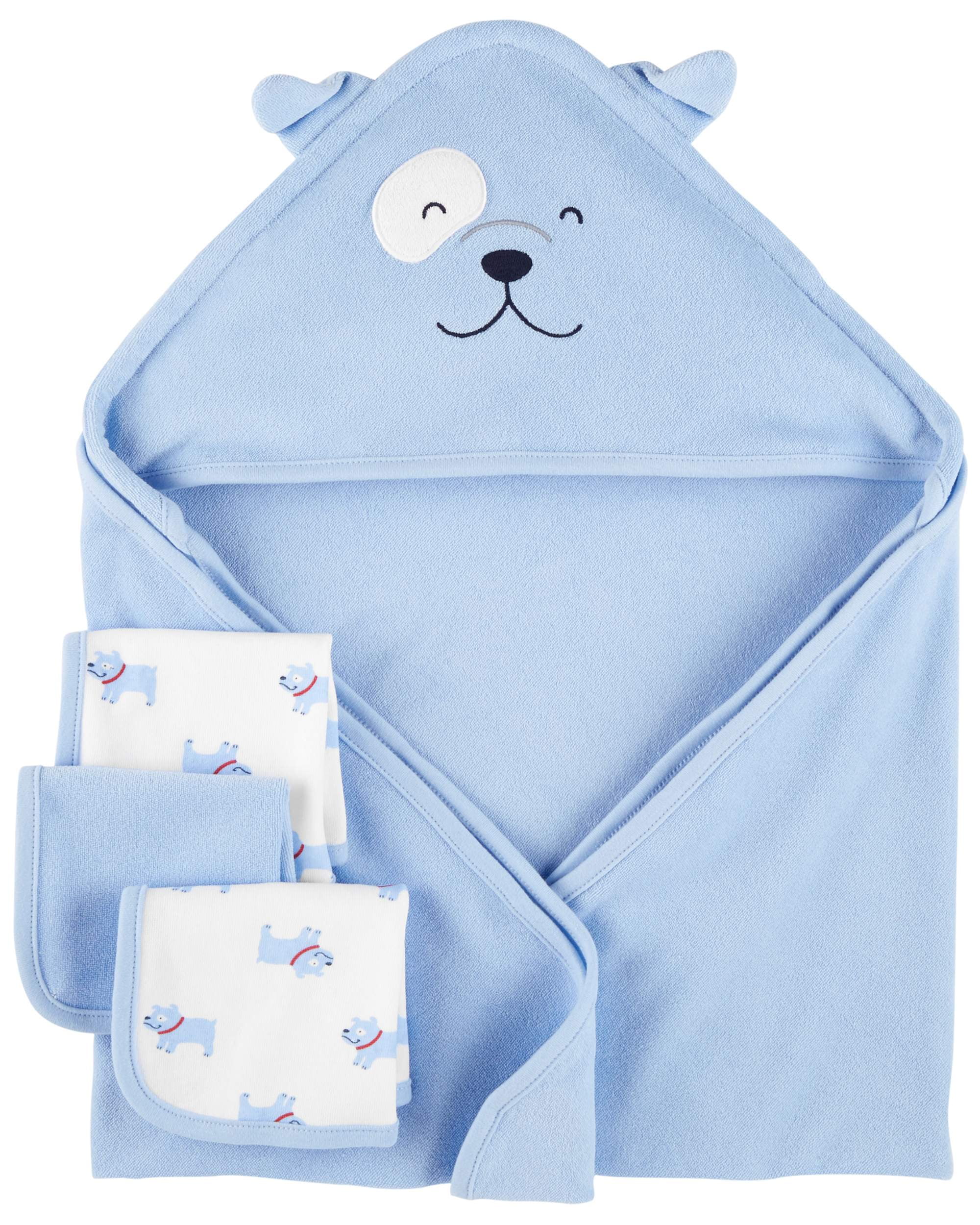 Winnie The Pooh Hooded Towel & Washcloth set - pink