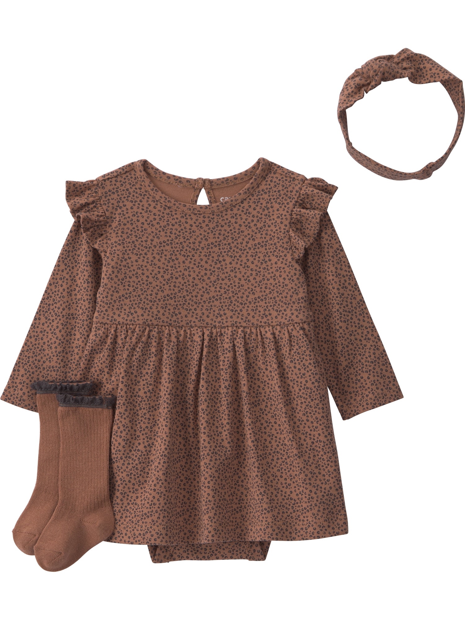 Carter's Child of Mine Dress Headband and Sock Set, 3-Piece, Sizes Preemie-6/9 Months