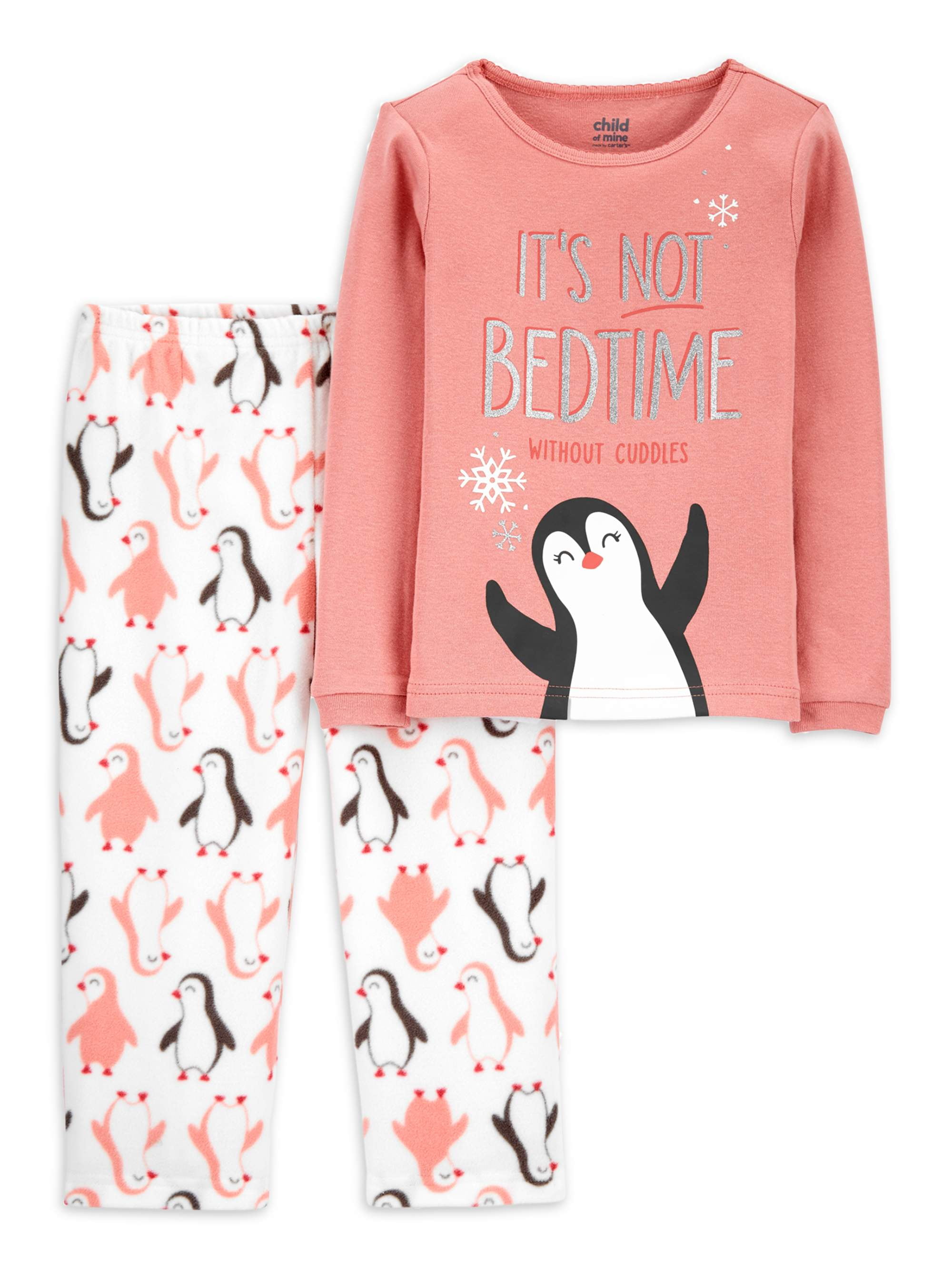 Carter's Child of Mine Girl 2pc Pj Fleece Penguin