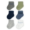 thumbnail image 1 of Carter's Child of Mine, Infant Baby Boy Ribbed Quarter Crew Socks, 6 Pack, Sizes 0-12 Months, 1 of 3