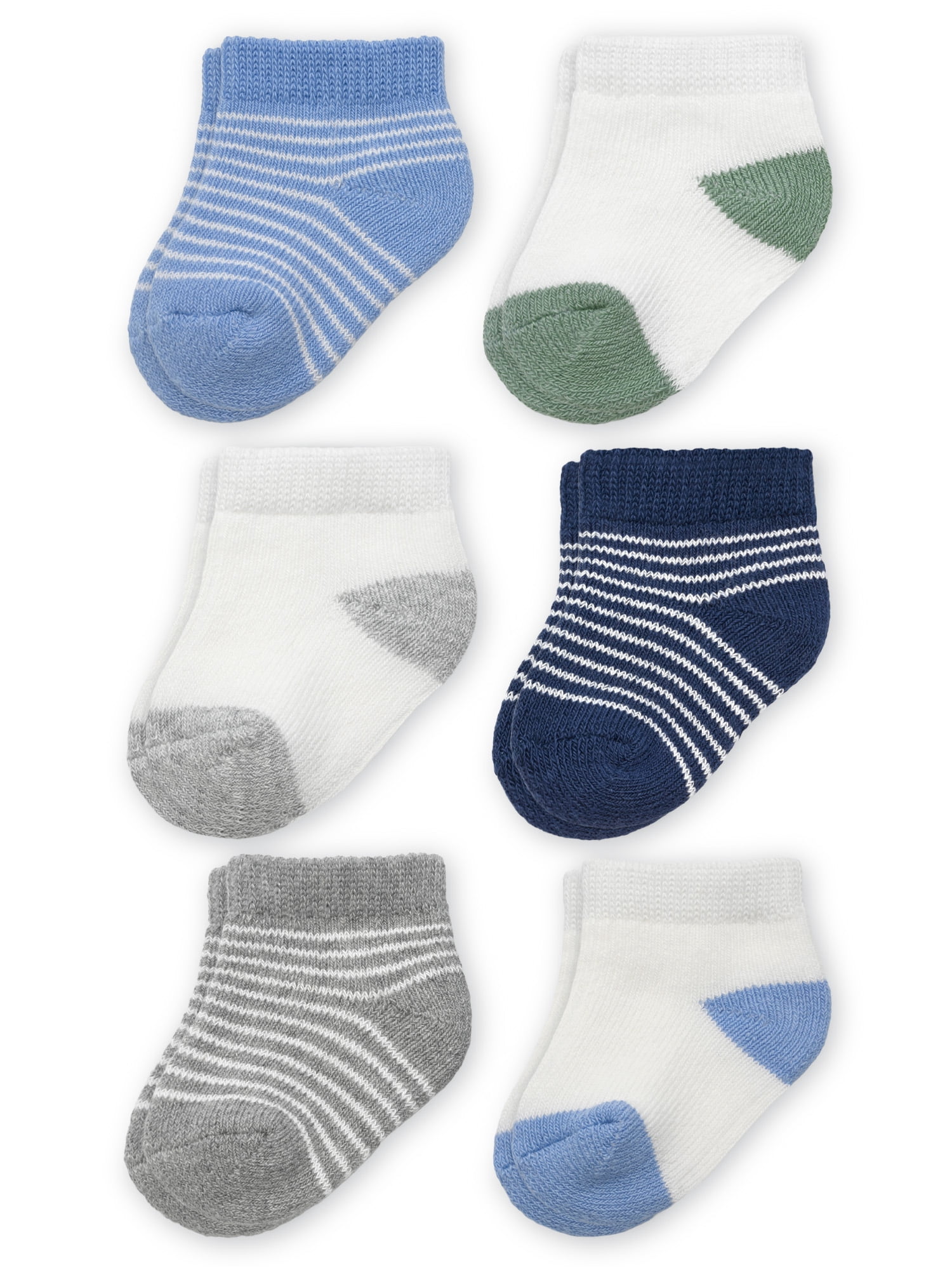 Carter's Child of Mine Baby Boy Ankle Socks, 6 Pack, 0-6 Months