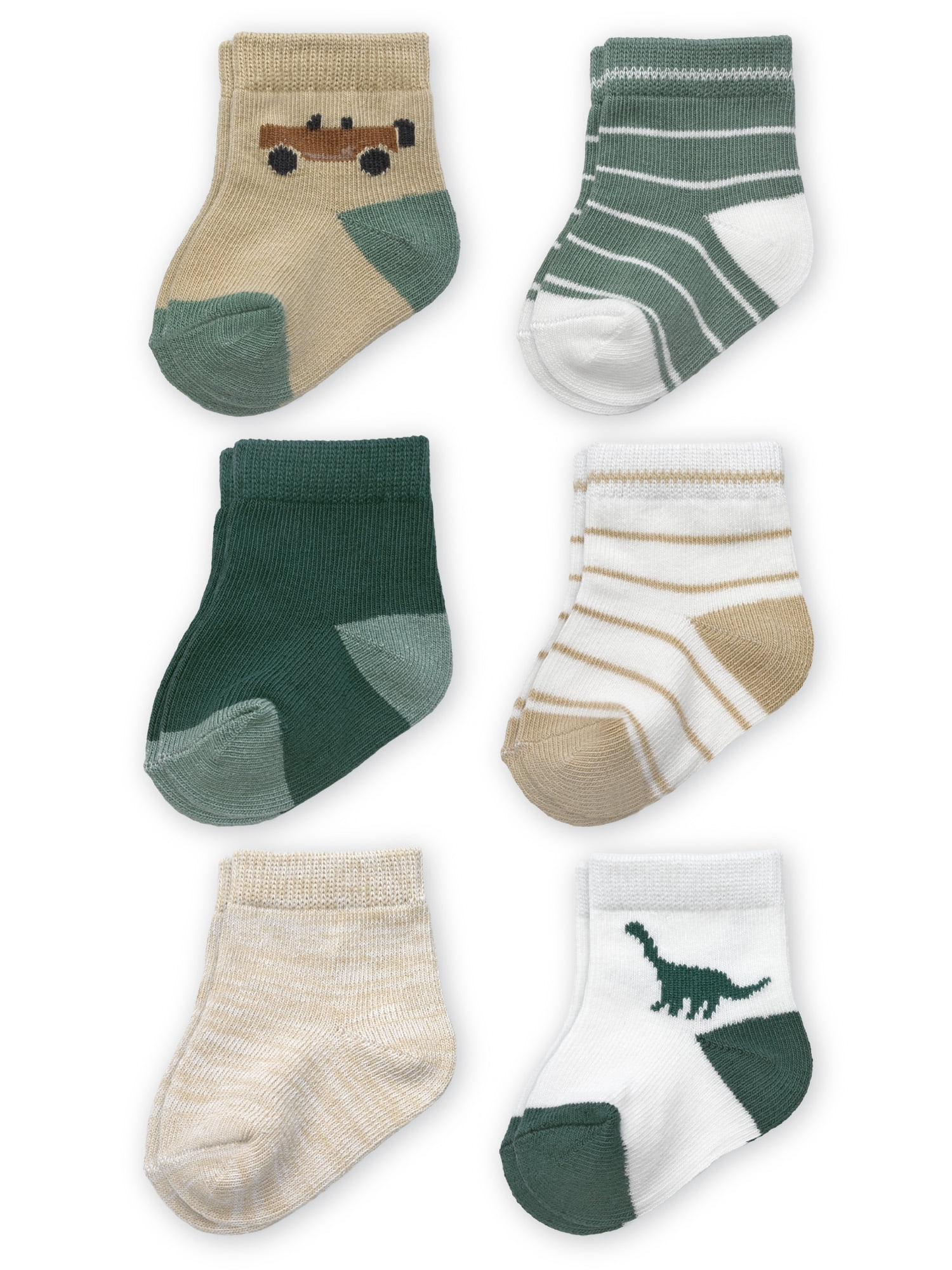 Carter's Child of Mine Baby Boy Crew Socks, 6 Pack, 0-6 Months