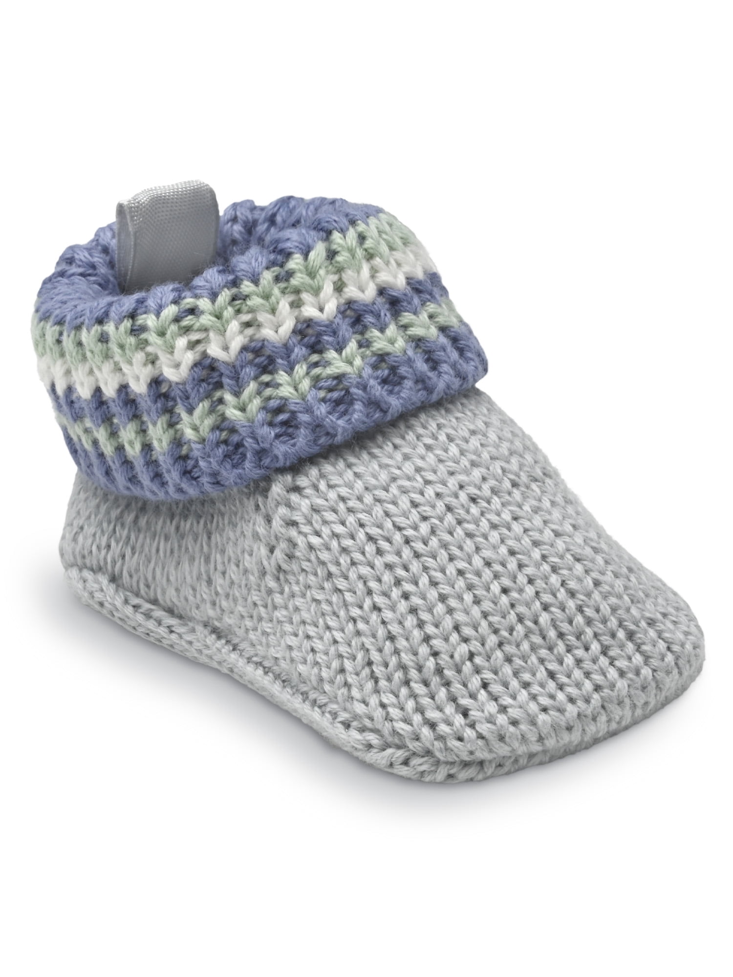Carter's Child of Mine Infant Boy Knit Slippers, Newborn Booties, Blue