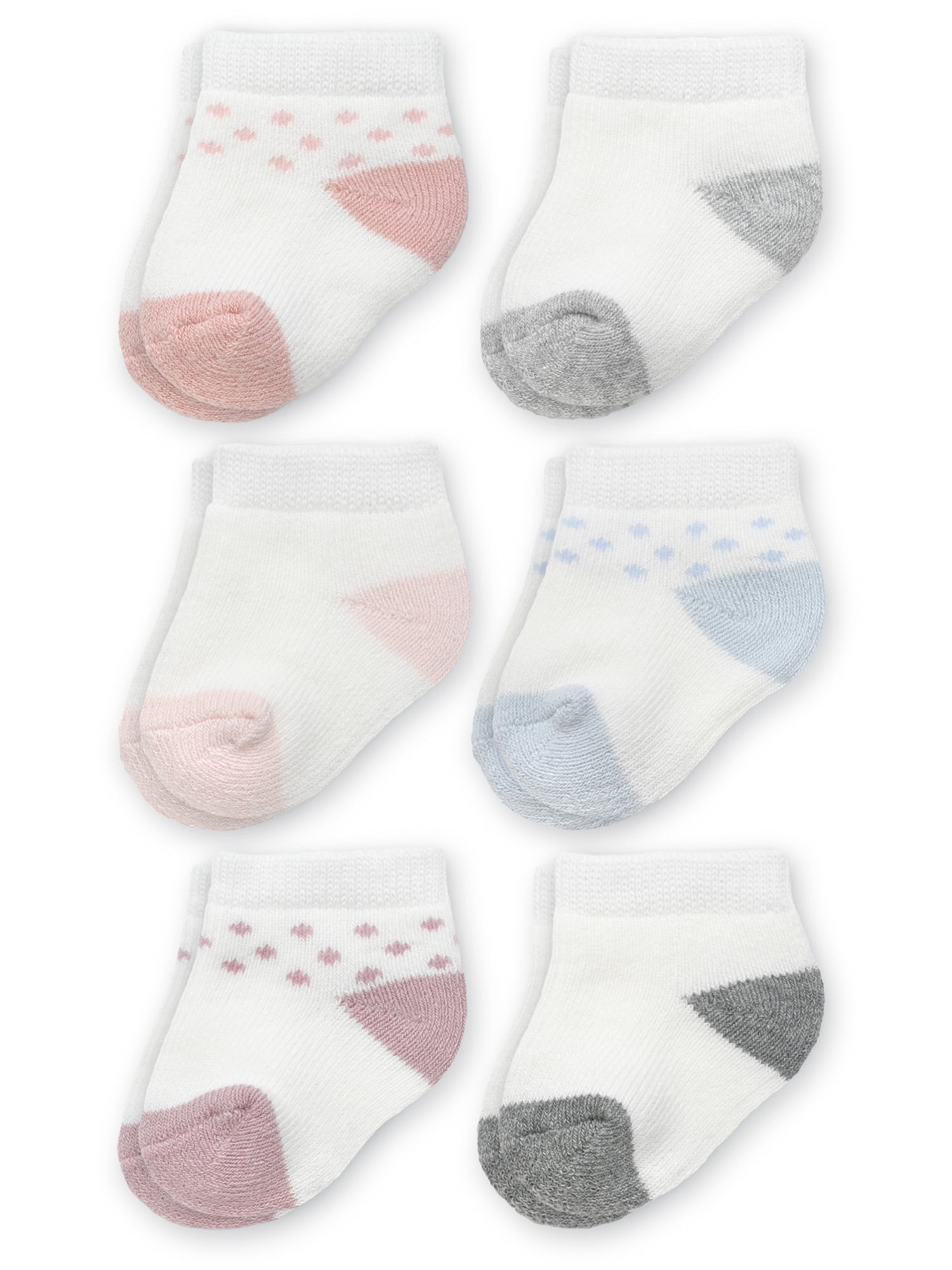 Carter's Child of Mine Baby Girl Ankle Socks, 6 Pack, 0-6 Months