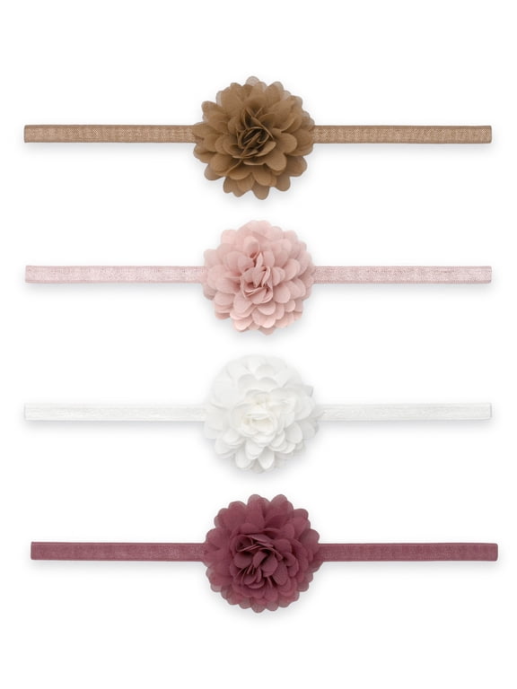 Infant Girl Bow Head Wrap Set, 4-Piece, Multicolor
