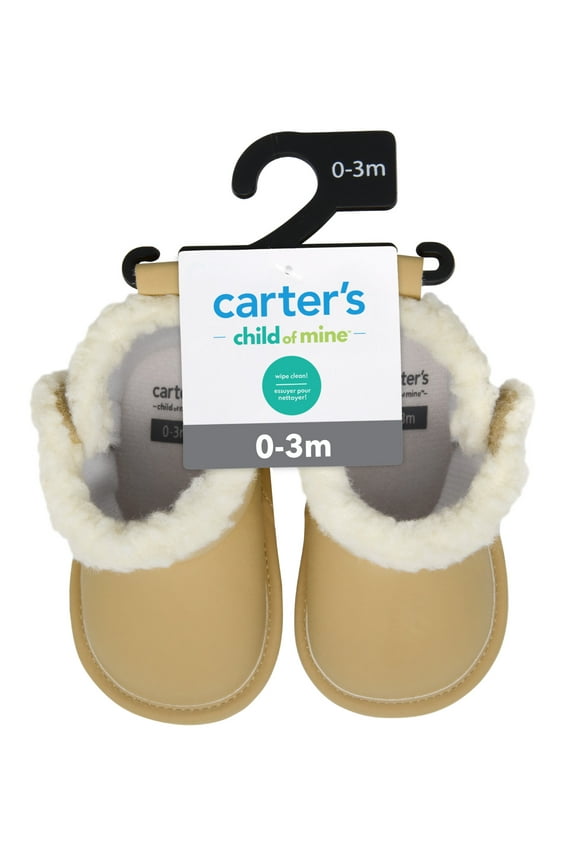, Infant Girl Brown Fur Winter Boot, Size 0-6 Months