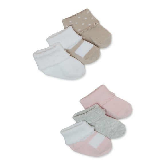 Carter's Child of Mine, Infant Girl Cuffed Mary Jane, 6 Pack, Size 0-6M