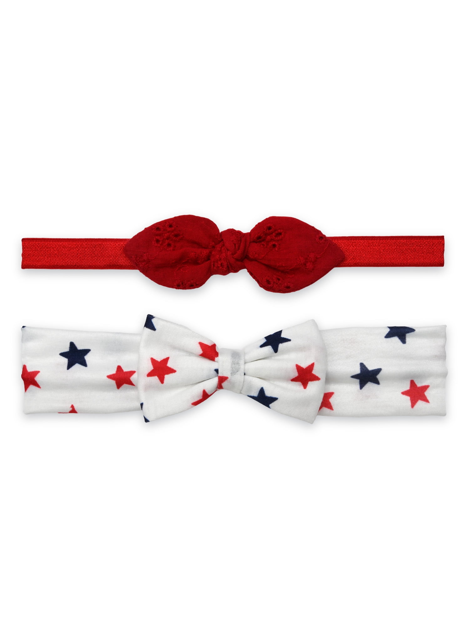 Infant Girl Headwrap, Americana, 2 Packs, Sizes 0-12 Months