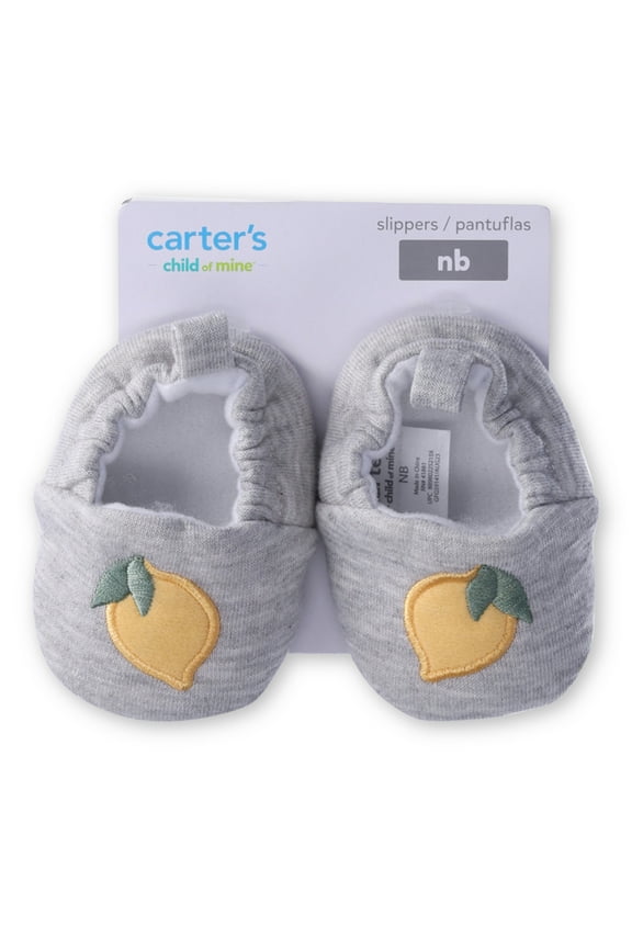 Carter' s Child of Mine, Infant Girl Lemon Slipper, Size Newborn