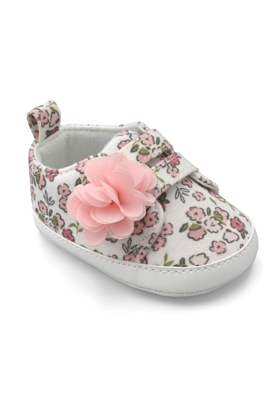 Infant Girl Low Top Plume Sneaker, (0-3) - (3-6) Months