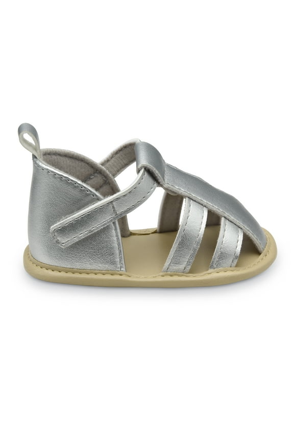 , Infant Girl Metallic Sandal, 0-3M