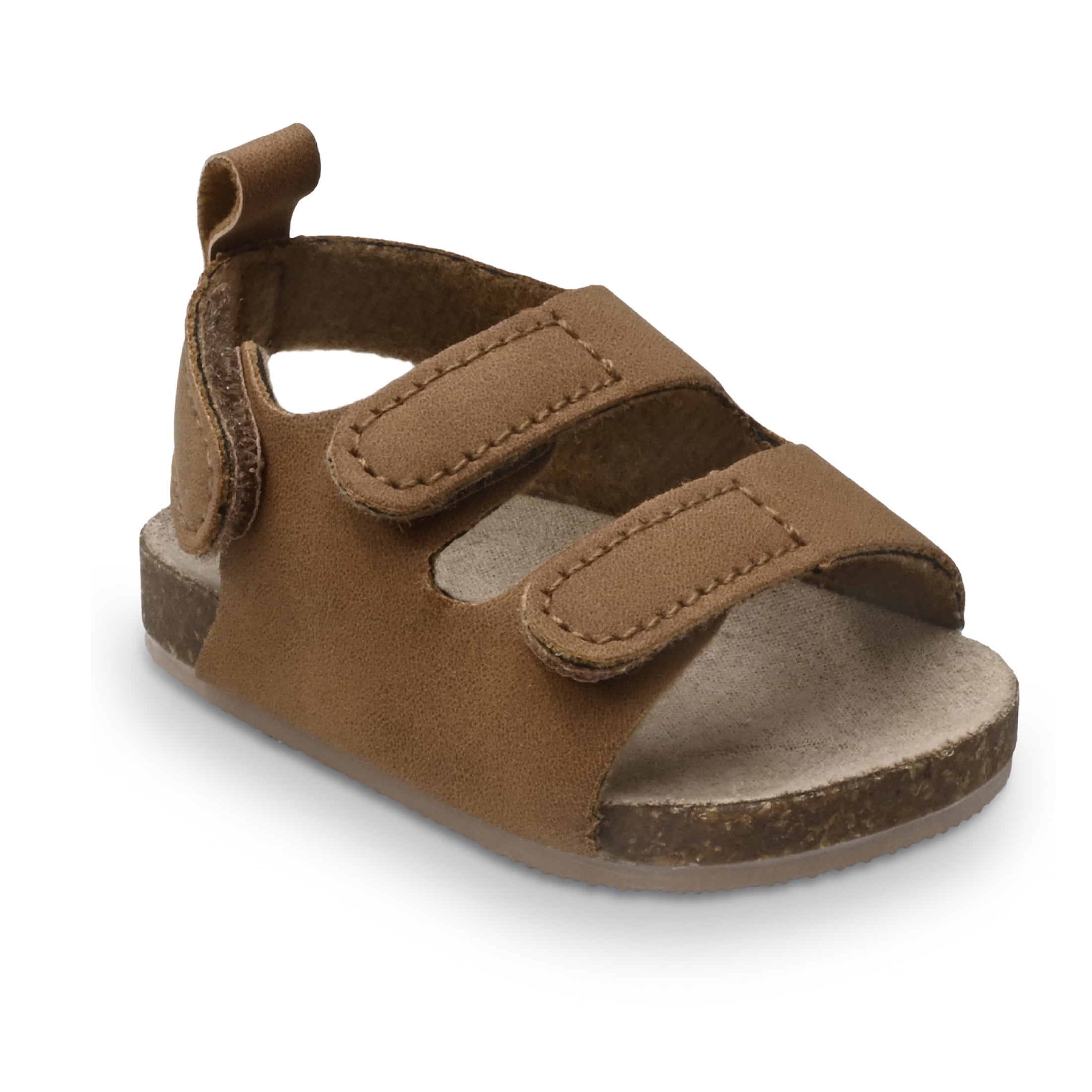 Infant Unisex Cork Sandals, Color Brown, Sizes (0-3) - (3-6) Months