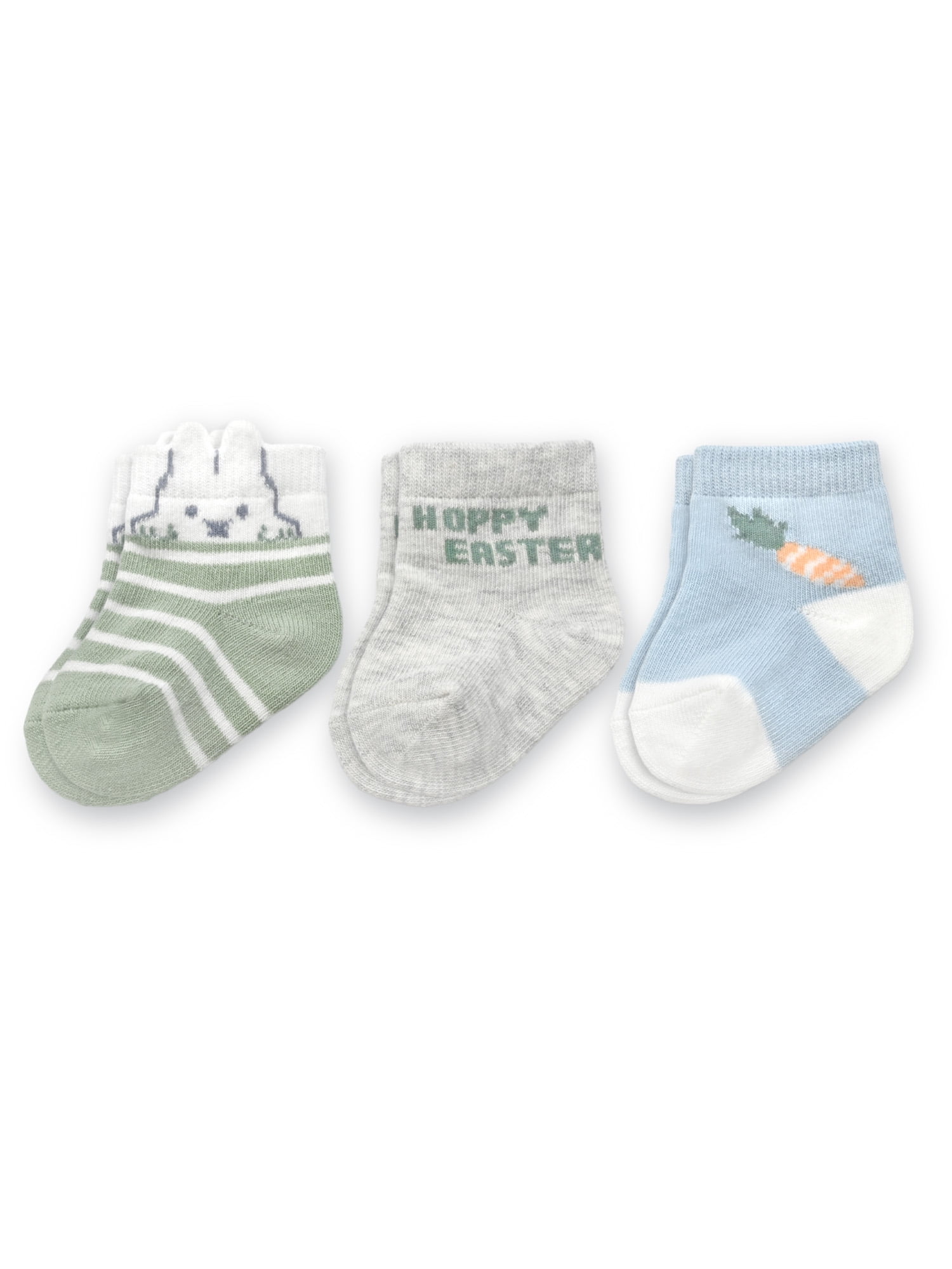 Carter's Child of Mine, Infant Unisex Crew Socks, 3 Packs, Easter, Size 0-6 Months