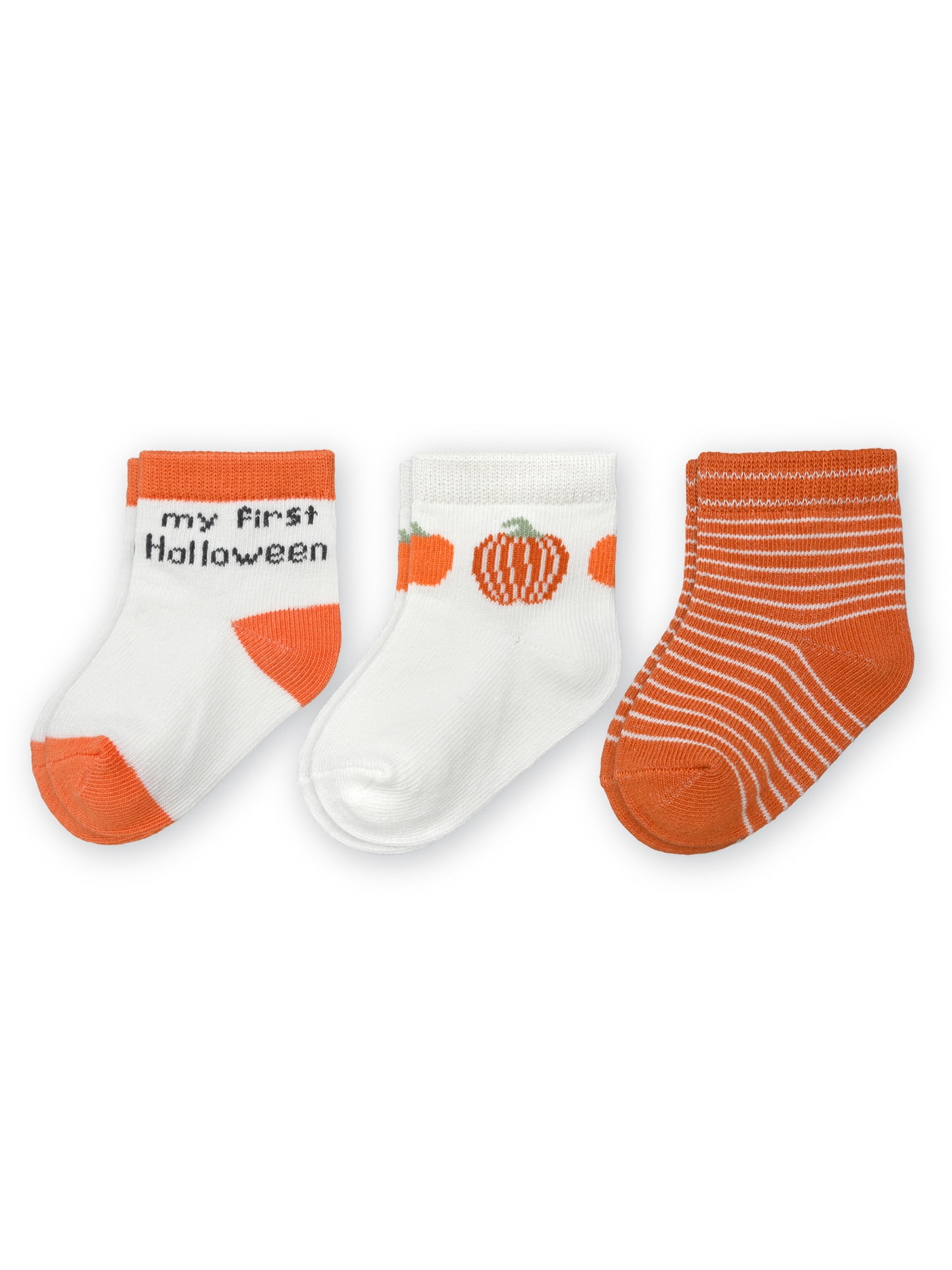 Carter's Child of Mine Infant Unisex Falloween Crew Socks, 3 Packs, Size 0-6 Months