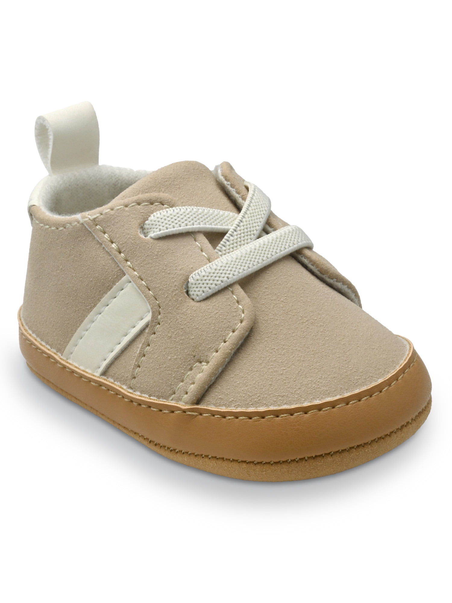 Carter's Child of Mine Infant Unisex Low Top Sneakers, Color Beige, Sizes (0-3) - (3-6) Months