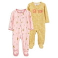 thumbnail image 1 of Carter's Child of Mine Newborn Baby Girl Interlock Sleep 'N Play Zipper Footed Pajamas, 2 Pack, Preemie - 6/9 Months, 1 of 6