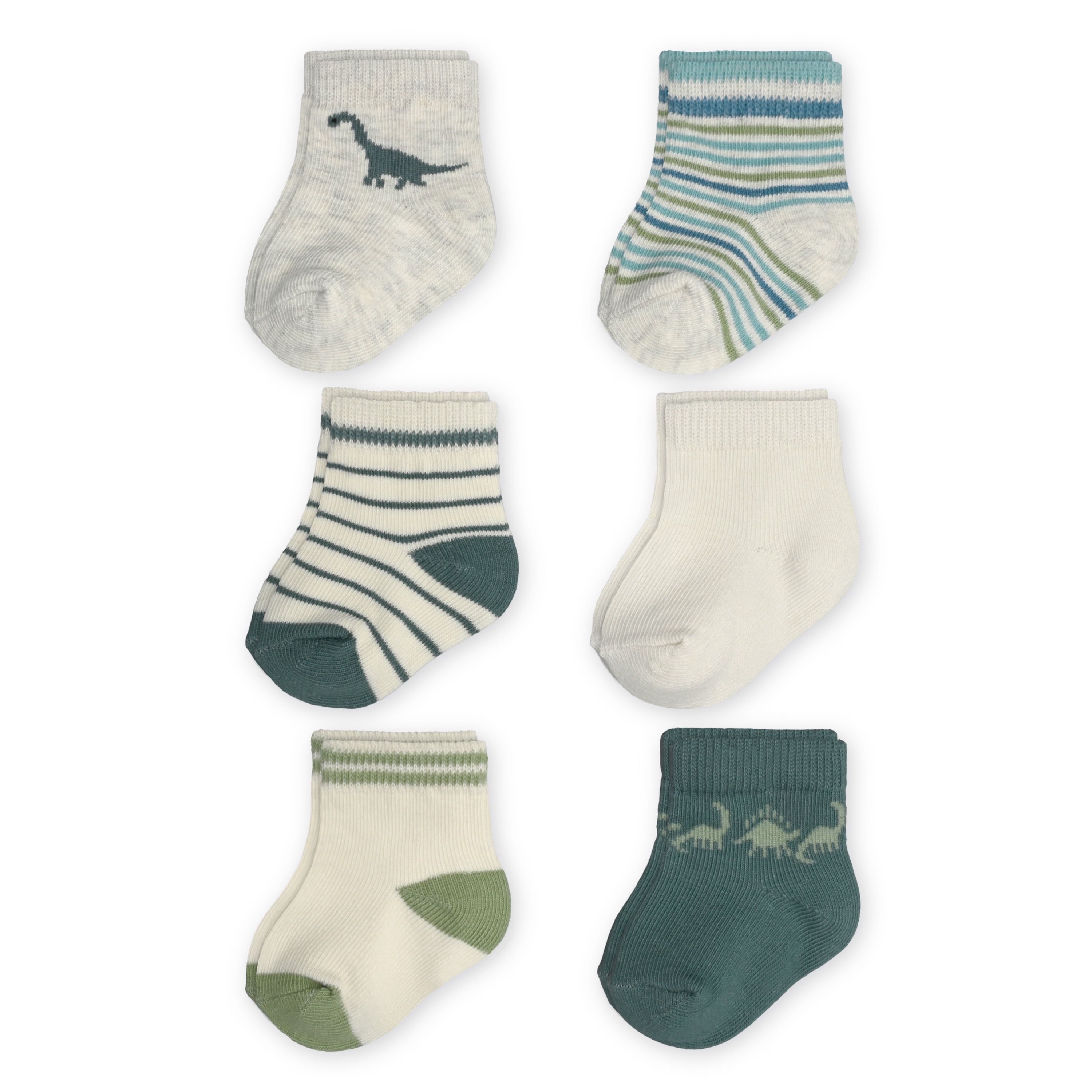 Carter's Child of Mine Baby Boy Dino Socks, 6-Pack, Sizes 0-6 Months