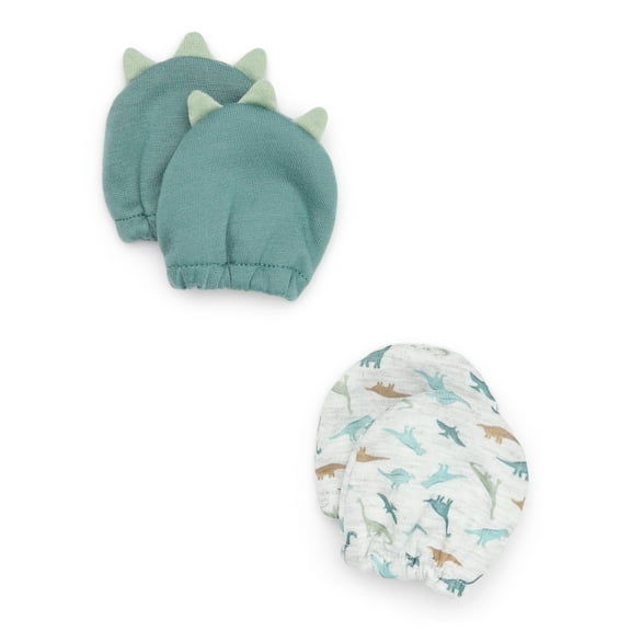 Carter's Child of Mine Newborn Boys Dino Mittens Set, 2-Pack