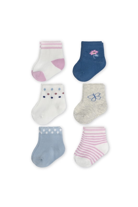 Baby Girl Floral Sock, 6-Pack