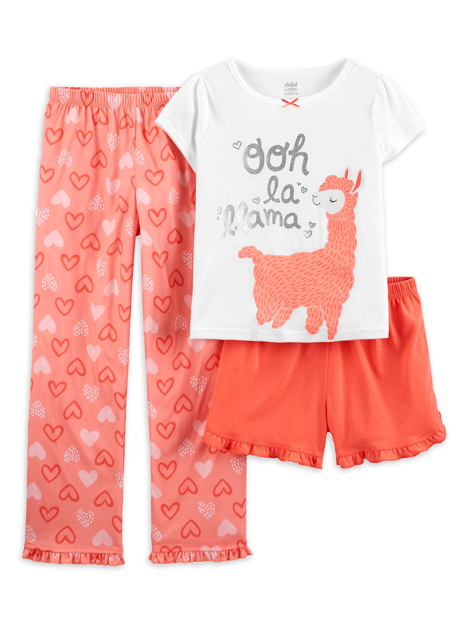 Carter's Child of Mine Short Sleeve Crew Neck Elastic Waistband Flame