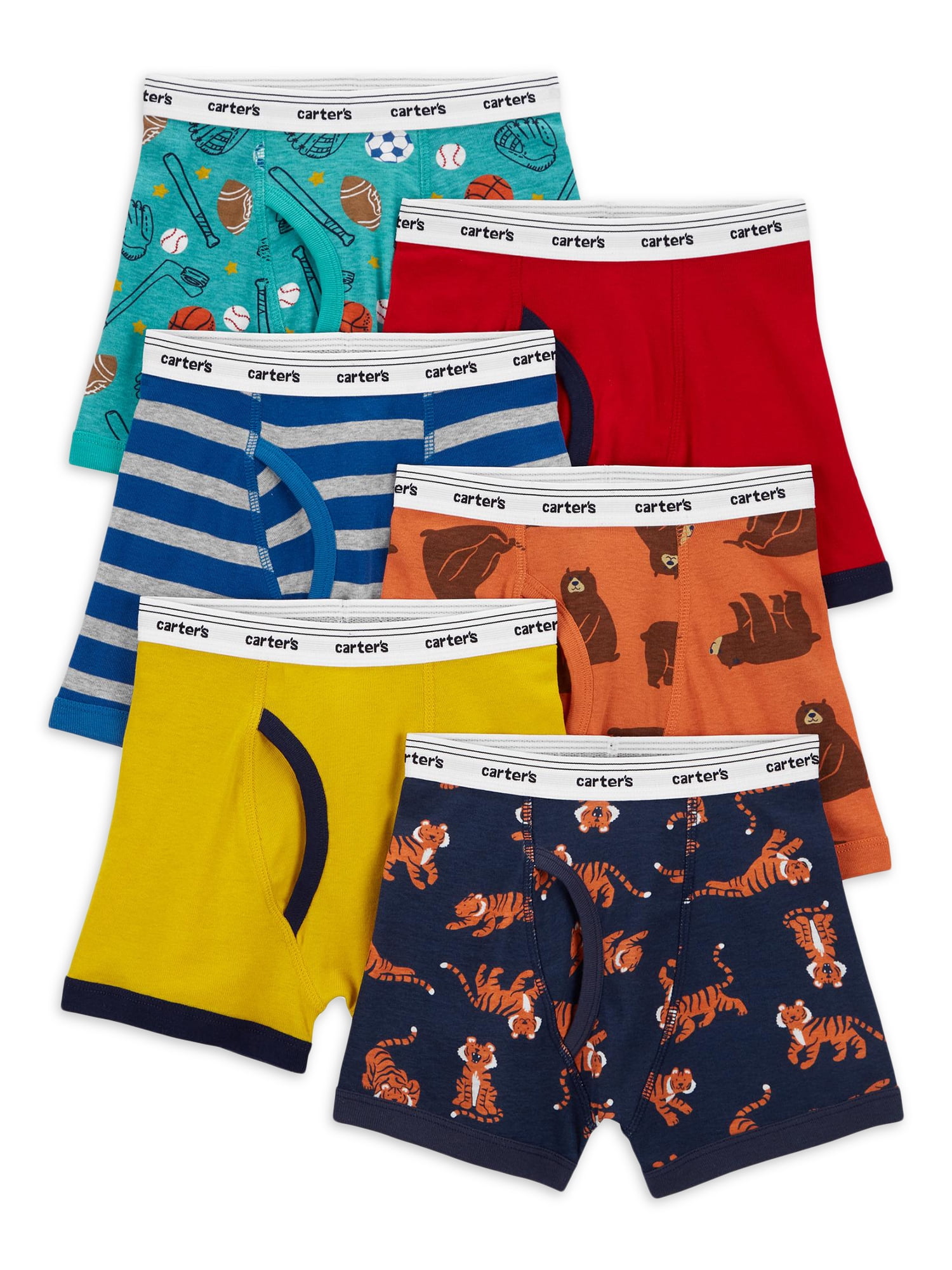 Carter's Child of Mine Toddler Boy Brief Underwear, 6 pack, Sizes 2T-5T