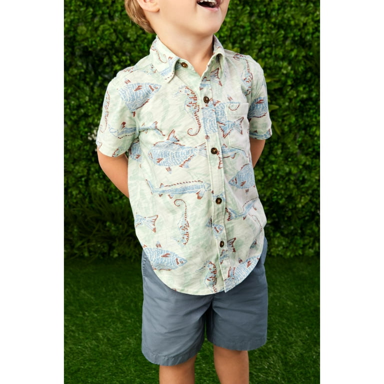 Carter s Child of Mine Toddler Boy Button Up Shirt Sizes 12M 5T