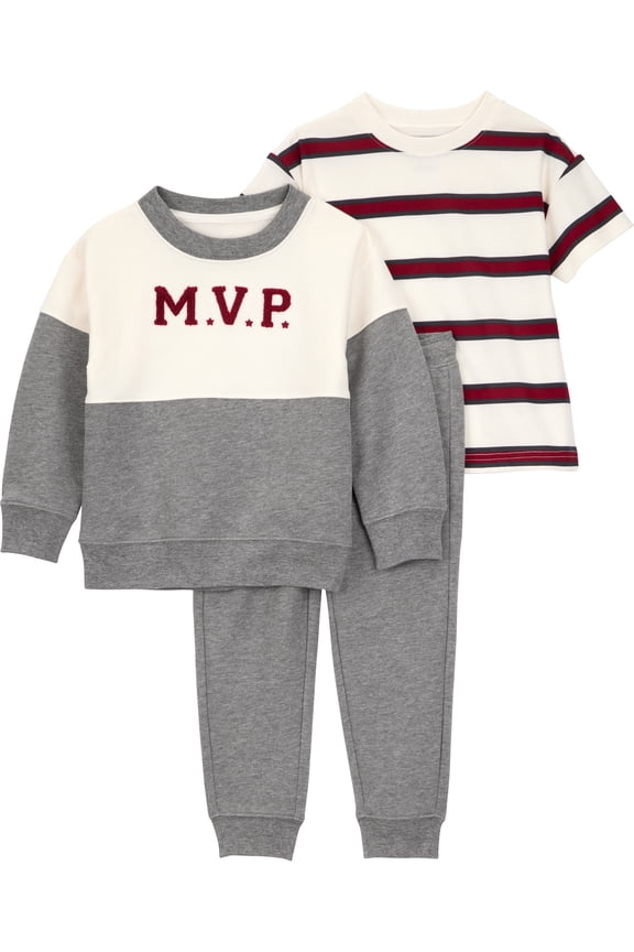 Toddler Boy Outfit Set, 3-Piece, Sizes 12M-5T