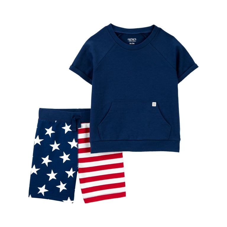 Carter's Child of Mine Toddler Boy Patriotic Outfit Set, 2-Piece