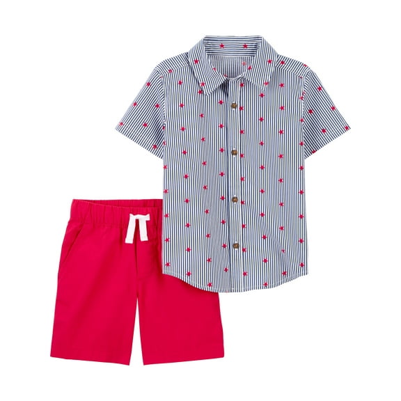 Carter's Child of Mine Toddler Boy Patriotic Outfit Short Set, 2-Piece, Sizes 12M-5T