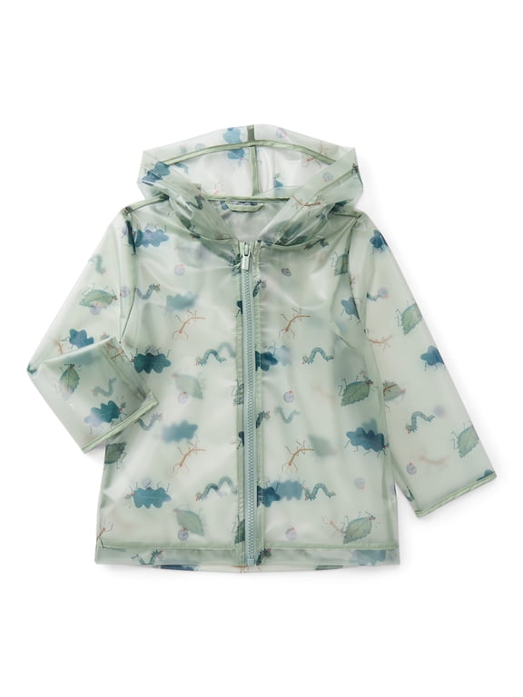 Toddler Clear Rain Jacket with Hood, Sizes 12M-5T