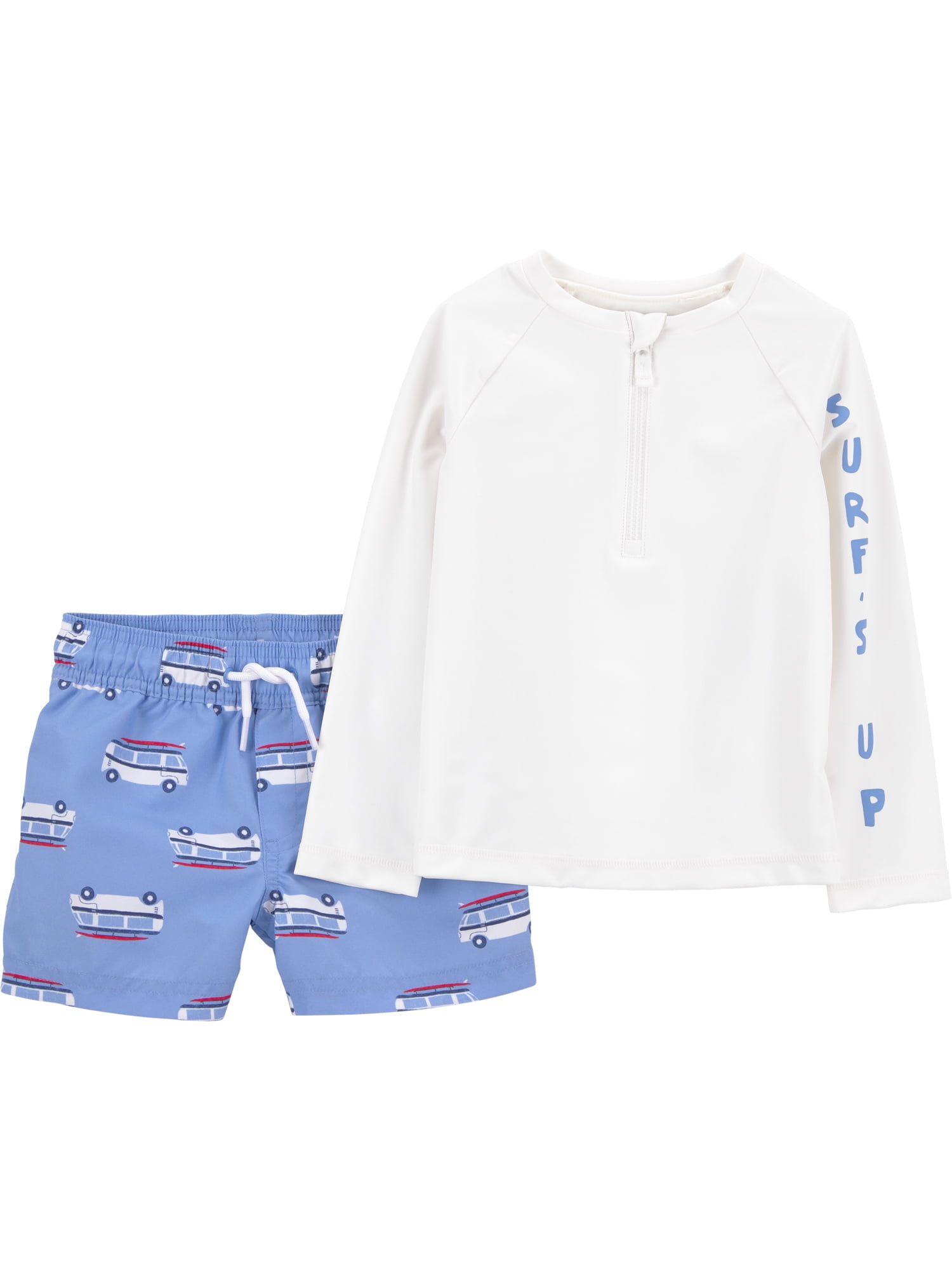 Carter's Child of Mine Toddler Boy Rash Guard Swimsuit Set, 2-Piece, Sizes 12M-5T