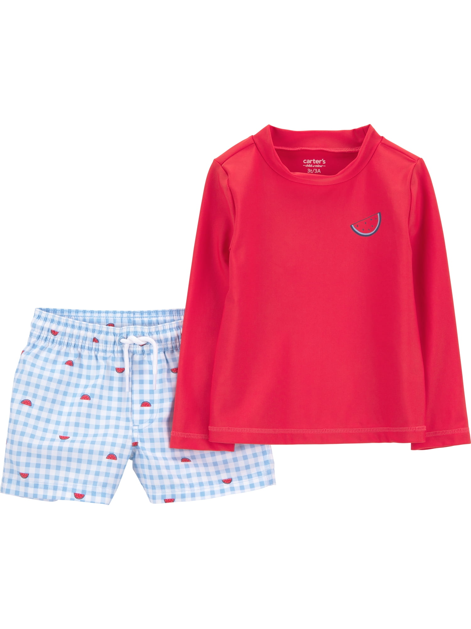 Carter's Child of Mine Toddler Boy Rash Guard Swimsuit Set, 2-Piece, Sizes 12M-5T