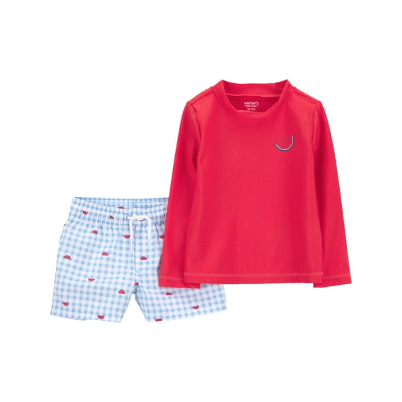 Carter's Child of Mine Toddler Boy Rash Guard Swimsuit Set, 2-Piece, Sizes 12M-5T
