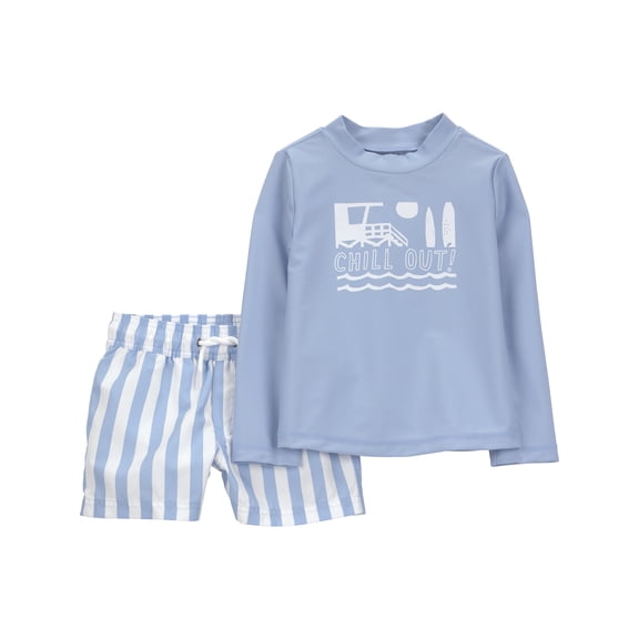Carter's Child of Mine Toddler Boy Rash Guard Swimsuit Set, 2-Piece, Sizes 12M-5T