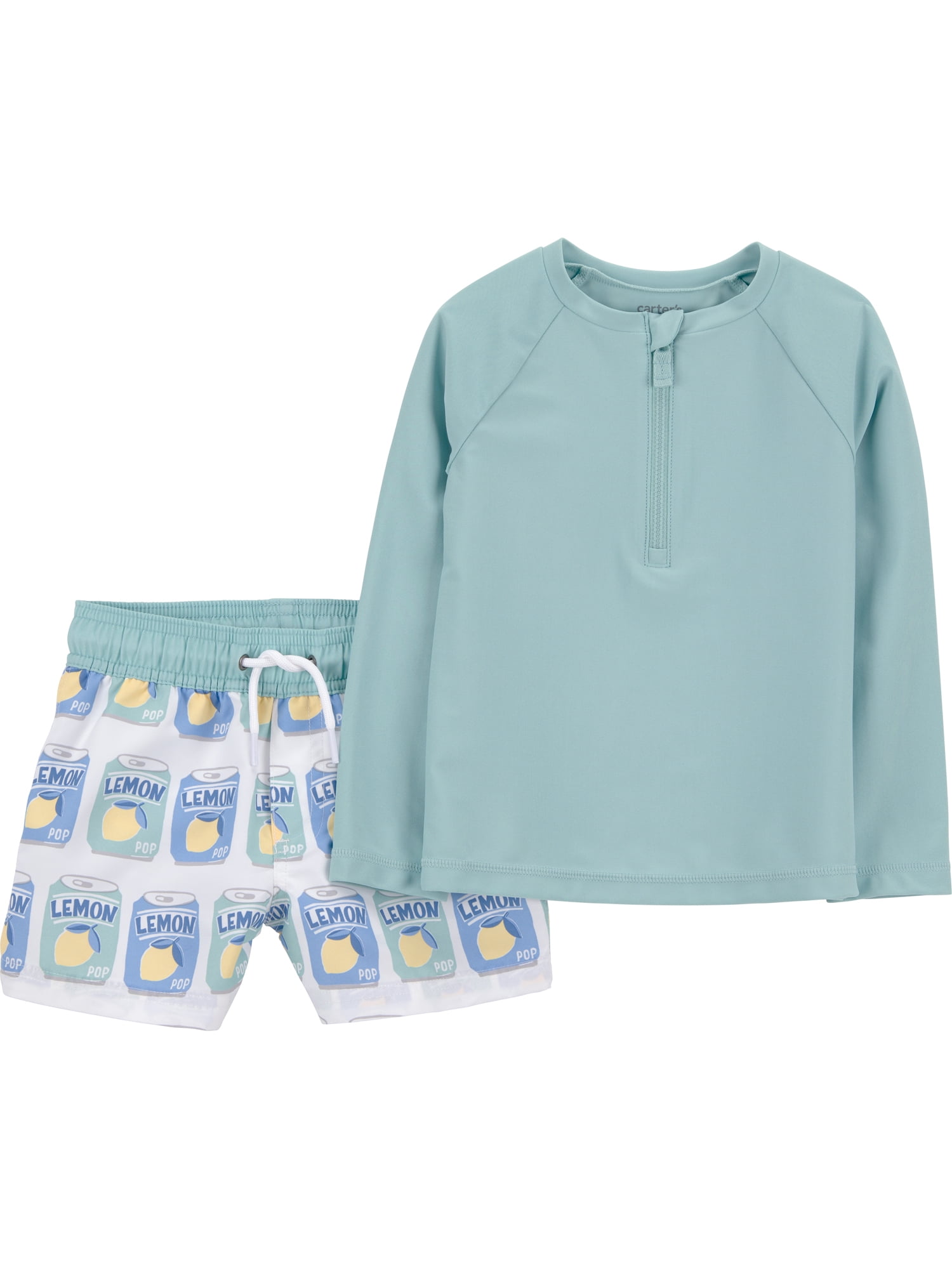 Carter's Child of Mine Toddler Boy Rash Guard Swimsuit Set, 2-Piece, Sizes 12M-5T