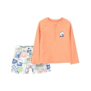 Toddler Boy Rash Guard Swimsuit Set, 2-Piece, Sizes 12M-5T