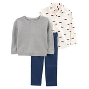 Carter's Child of Mine Toddler Boy Red Truck Set, 3 Piece, Sizes 12 Months - 5T