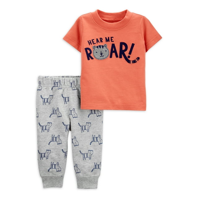 Carter's Child of Mine Toddler Boy Short-Sleeve T-shirt & Jogger Pant Outfit Set, 2-Piece, 2T-5T