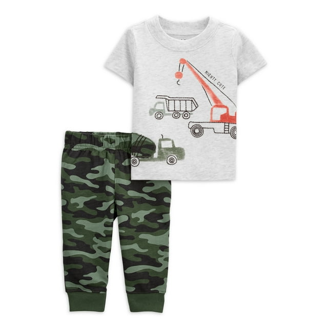 Carter's Child of Mine Toddler Boy Short-Sleeve T-shirt & Jogger Pant Outfit Set, 2-Piece, 2T-5T