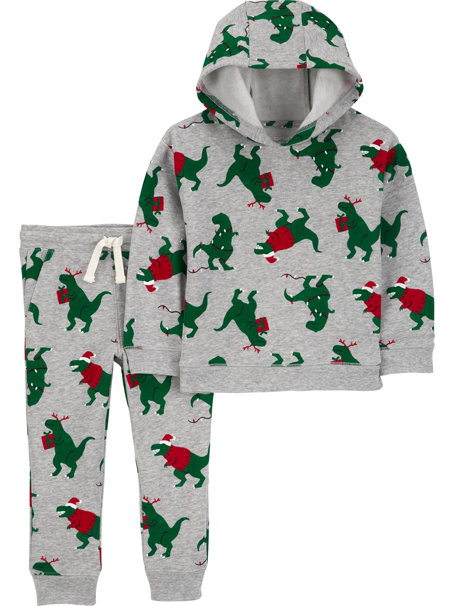 Carter's Child of Mine Toddler Boy Xmas Dino Set, 2 Piece, Sizes 12 Months - 5T
